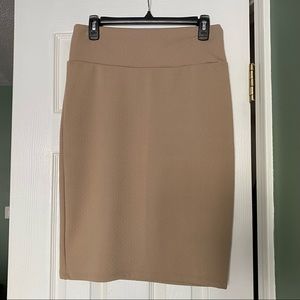 LuLaRoe Tan Nude Neutral Textured Pencil Skirt